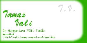 tamas vali business card